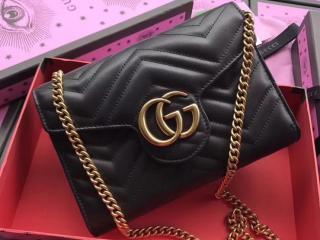 【474575 DRW1T 1000】 GUCCI グッチ GGマーモント バッグ コピー GG Marmont キルティング ミニバッグ レディース チェーンショルダーバッグ 3色可選択 ブラック