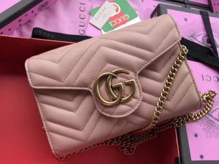 【474575 DRW1T 5909】 GUCCI グッチ GGマーモント バッグ コピー GG Marmont キルティング ミニバッグ レディース チェーンショルダーバッグ 3色可選択 ピンクベージュ
