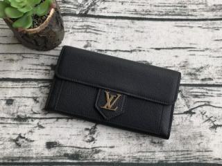 【M60861】 LOUIS VUITTON ルイヴィトン カーフ 長財布 コピー ポルトフォイユ・ロックミー レディース 二つ折り財布 選択2色 ノワール