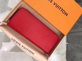 【M60913】 LOUIS VUITTON ルイヴィトン エピ 長財布 コピー ポルトフォイユ・クレマンス ヴィトン レディース ラウンドファスナー財布 コクリコ