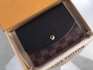 【N60044】 LOUIS VUITTON ルイヴィトン ダミエ・エベヌ 財布 コピー ポルトフォイユ・ノルマンディー ヴィトン トリヨン レディース 二つ折り財布 2色可選択 ノワール