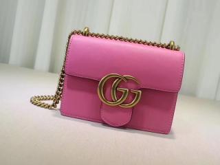 GUCCI グッチ GGマーモント バッグ コピー GG Marmont レディース チェーンショルダーバッグ 4色可選択 ピンク&ゴールド金具 【431384 CDZ0T 5909】