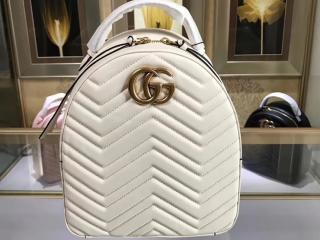 【476671 DTDHD 9022】 GUCCI グッチ GGマーモント バッグ スーパーコピー GG Marmont キルティングレザー レディース バックパック 6色可選択 ホワイト レザー