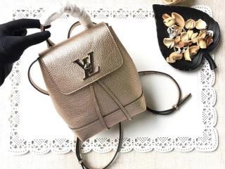 【M54575】 LOUIS VUITTON ルイヴィトン Lockme バッグ コピー ロックミー・バックパック MINI ヴィトン レディース ミニバックパック・リュック 2色可選択 ゴールド