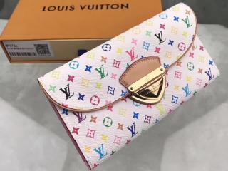 【M93736】 LOUIS VUITTON ルイヴィトン モノグラム・マルチカラー 長財布 コピー ポルトフォイユ・ウジェニ ヴィトン レディース 三つ折り財布 4色可選択 リッチ