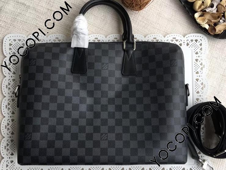 ルイヴィトン LOUIS VUITTON ポルト・ドキュマン・ジュール N48224 ダミエ・グラフィット 2WAY ビジネスバッグ ダミエグラフィットキャンバス ブラック