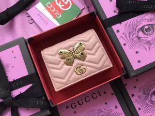 グッチ 二つ折り財布 スーパーコピー〔GUCCI GG Marmont〕GGマーモント インセクト スタッズ カードケース レディース 小銭入れ 【‎466492 5909】