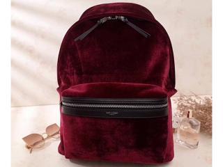 SAINT LAURENT 赤ベルベットリュック SAINT LAURENT 赤ベルベットリュック