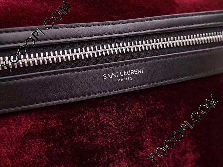 Saint Laurent バックパック バーガンディ Saint Laurent Mini Velvet