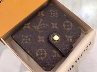 【M61667】 LOUIS VUITTON ルイヴィトン モノグラム 財布 スーパーコピー コンパクトジップ レディース 二つ折り財布