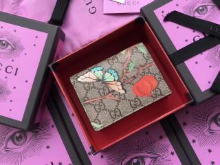 【424896 K0L2G 8691】 Gucci Tian グッチ ティアン 財布 スーパーコピー GGスプリーム カードケース 二つ折り財布 レッド レザー トリム
