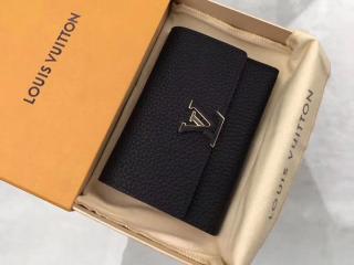 【M62157】 LOUIS VUITTON ルイヴィトン トリヨン 財布 コピー ポルトフォイユ・カプシーヌ コンパクト ヴィトン レディース 三つ折り財布 3色可選択 ノワール