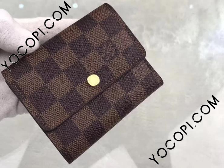 N63242】 LOUIS VUITTON ルイヴィトン ダミエ・エベヌ 財布 スーパー