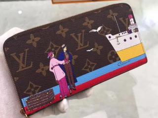 【M62135】 LOUIS VUITTON ルイヴィトン モノグラム 長財布 コピー ジッピーウォレット ヴィトン レディース ラウンドファスナー財布 大西洋クルーズ プリント