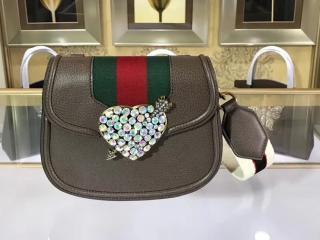 【500756 CWGET 2594】 GUCCI グッチ トーテム バッグ スーパーコピー 2018新作 GucciTotem スモール レディース ショルダーバッグ ブラウン レザー