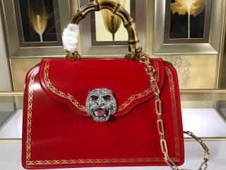 【488666 DT98X 6361】 GUCCI グッチ シアラ バッグ コピー バンブー フレームプリント バッグ レディース ショルダーバッグ 2色可選択 ダークレッド