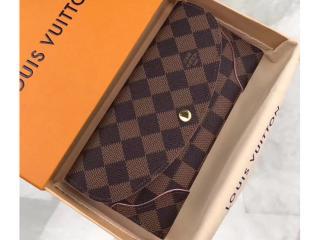 N61227】 LOUIS VUITTON ルイヴィトン ダミエ・エベヌ 長財布