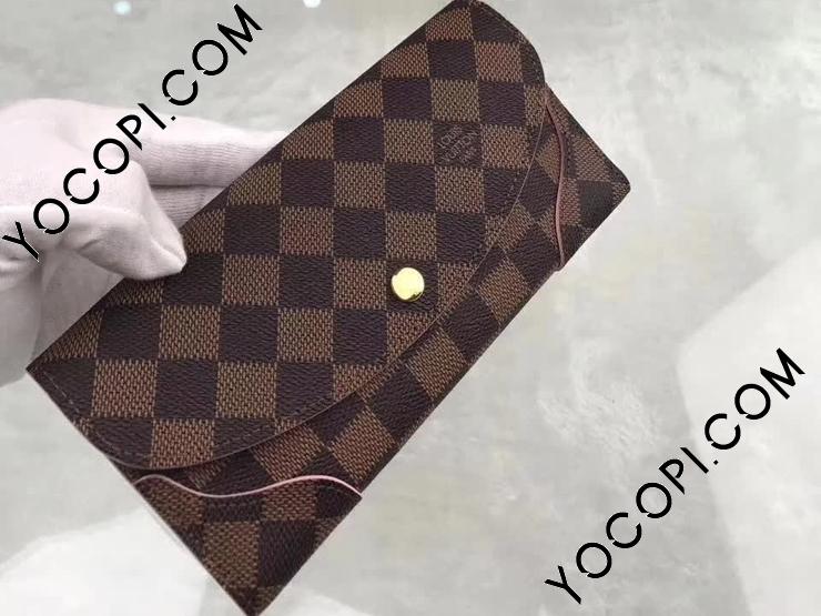 N61227】 LOUIS VUITTON ルイヴィトン ダミエ・エベヌ 長財布 コピー