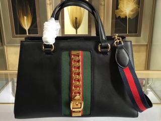 ‎【453790 DSVKG 8638】 GUCCI Sylvie グッチ シルヴィ バッグ スーパーコピー トップハンドルバッグ レディース ショルダーバッグ ブラック レザー