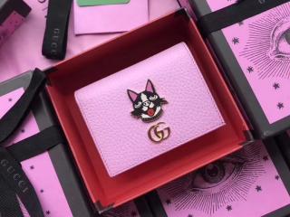 【499325 CAO0G 5832】 GUCCI グッチ レディース 財布 スーパーコピー Boscoレザー カードケース 二つ折り財布 3色可選択 ピンク