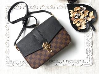 【N44243】 LOUIS VUITTON ルイヴィトン ダミエ･エベヌ バッグ スーパーコピー クラプトン ヴィトン レディース ショルダーバッグ 3色可選択 ノワール