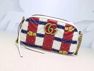 【447632 DW5FT 9187】 GUCCI グッチ GGマーモント バッグ コピー GG Marmont Trompe L'oeil プリント レザー レディース ショルダーバッグ