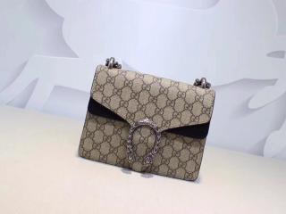 【421970 KHNRN 9769】 GUCCI グッチ ディオニュソス バッグ スーパーコピー Dionysus GGスプリーム ベージュ・スエード ミニバッグ レディース チェーンショルダーバッグ 4色 ブラック