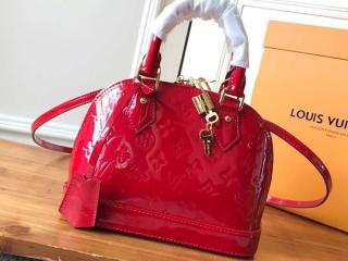 【M90174】 LOUIS VUITTON ルイヴィトン モノグラム・ヴェルニ バッグ スーパーコピー アルマ BB ハンドバッグ ヴィトン レディース ショルダーバッグ 4色可選択 スリーズ