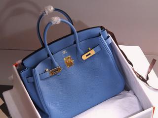 エルメスバーキン30 国産牛革（レイシ皮模様）と小牛革の裏 ゴールド金具