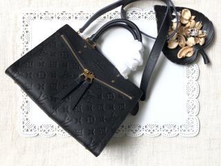 【M54196】 LOUIS VUITTON ルイヴィトン モノグラム･アンプラント バッグ コピー ジップド ハンドバッグ PM ヴィトン レディース ショルダーバッグ 4色可選択 ノワール