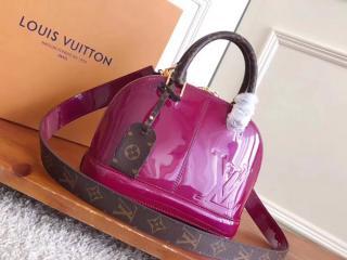 【M54785】 LOUIS VUITTON ルイヴィトン パテント バッグ スーパーコピー アルマ BB ハンドバッグ ヴィトン レディース ショルダーバッグ 3色可選択 マゼンタ