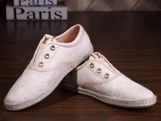 Louis vuittonデニム カジュアルシューズ ルイヴィトン出勤フラットシューズ レディース用フラットシューズ