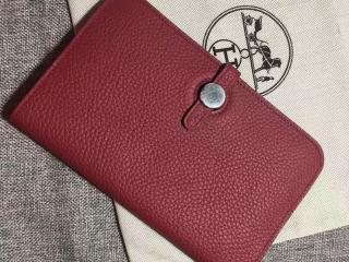 エルメスドゴン2つ折り長財布 ドゴンGM 長財布（小銭入れあり） 棗紅色