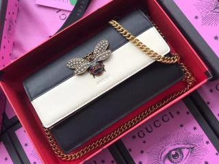 【476079 DYWQT 8224】 GUCCI グッチ クイーン マーガレット バッグ スーパーコピー Queen Margaret ミニバッグ レディース ショルダーバッグ・ポシェット ホワイト/ブラック/ホワイト レザー