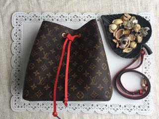 【M44021】 LOUIS VUITTON ルイヴィトン モノグラム バッグ コピー ネオノエ ヴィトン レディース ショルダーバッグ 5色可選択 レッド