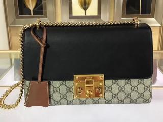 【‎409486 KLQJG 9785】 GUCCI グッチ パドロック バッグ コピー Padlock GG ミディアム レディース ショルダーバッグ 3色可選択 ブラック&ブラウン
