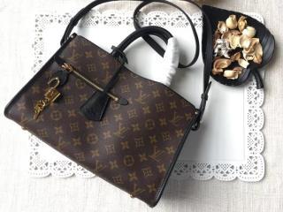 【M43465】 LOUIS VUITTON ルイヴィトン モノグラム バッグ コピー ポパンクール PM トートバッグ ヴィトン レディース ショルダーバッグ 5色可選択 ノワール