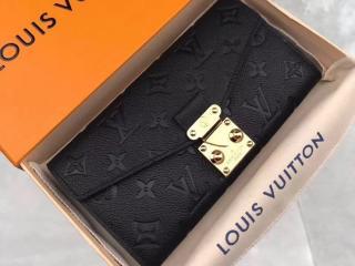 【M62458】 LOUIS VUITTON ルイヴィトン モノグラム･アンプラント 財布 スーパーコピー ポルトフォイユ・メティス ヴィトン レディース 二つ折り長財布 3色可選択 ノワール