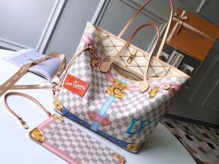 【N41065】 LOUIS VUITTON ルイヴィトン ダミエ・アズール バッグ スーパーコピー ネヴァーフル MM トートバッグ ヴィトン レディース ショルダーバッグ