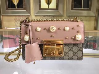 【432182 K8K3G 8392】 GUCCI グッチ パドロック バッグ スーパーコピー スタッズ GGスプリーム レディース ショルダーバッグ