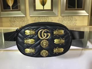 【476434 DTDNT 1000】 GUCCI グッチ GGマーモント バッグ コピー GG Marmont アニマルスタッズ付き レザー ベルトバッグ レディースバッグ