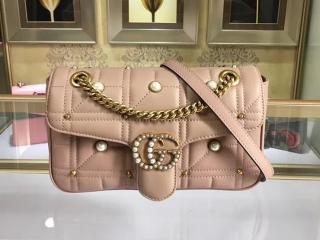 【443497 DRWWT 5764】 GUCCI グッチ GGマーモント バッグ スーパーコピー GG Marmont キルティング レディース ショルダーバッグ 3色選択可　ヌードベージュ