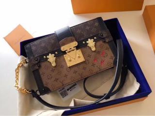 【M43596】 LOUIS VUITTON ルイヴィトン モノグラム バッグ コピー トランククラッチ ヴィトン レディース チェーンショルダーバッグ