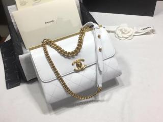 CHANEL シャネル バッグ コピー Flap Bag フラップ バッグ ラムスキン レディース ショルダーバッグ 2018年春夏 プレコレクション ホワイト 2色選択可 【A57086 Y10477 10601】