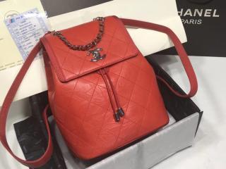 CHANEL シャネル バッグ コピー グレインド クランプル カーフスキン レディース バックパック シルバー金具 4色選択可 レッド 【A57083 Y83367 08003】