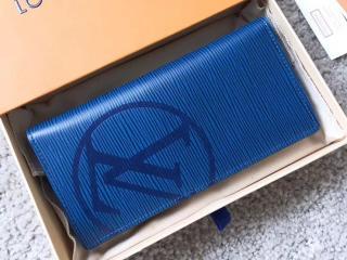 【M63513】 LOUIS VUITTON ルイヴィトン エピ 財布 スーパーコピー ポルトフォイユ・ブラザ ヴィトン メンズ 二つ折り長財布 2色選択可 ブルーアズール