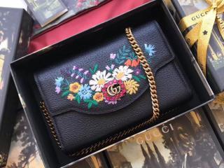 GUCCI グッチ バッグ スーパーコピー 18新作 レディース チェーンショルダーバッグ 3色選択可 ブラック レザー 【499314】