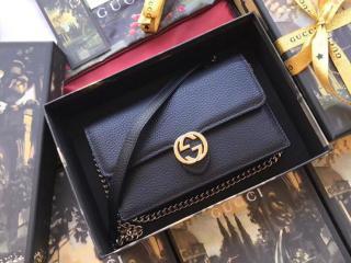 【510314 CA00G 1000】 GUCCI グッチ バッグ コピー チェーンウォレット レディース ショルダーバッグ 4色選択可 ブラック レザー