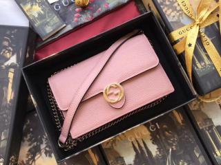 【510314 CA00G】 GUCCI グッチ バッグ コピー チェーンウォレット レディース ショルダーバッグ 4色選択可 ピンク レザー