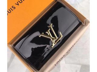 【M61316】 LOUIS VUITTON ルイヴィトン パテント 長財布 スーパーコピー ポルトフォイユ・ルイーズ ヴィトン レディース 二つ折り財布 2色選択可 ノワール